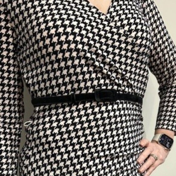 Ralph Lauren black and white checkered dress. Small - Picture 10 of 12